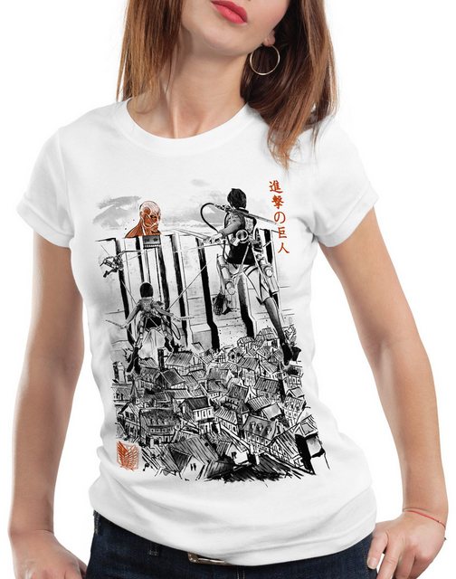 style3 T-Shirt Sturm auf die Mauer aot anime manga japan AoT Titan on Attac günstig online kaufen