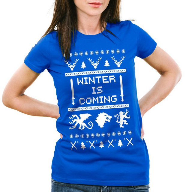 style3 T-Shirt 8-Bit Winter is coming thrones stark lennister game of thron günstig online kaufen