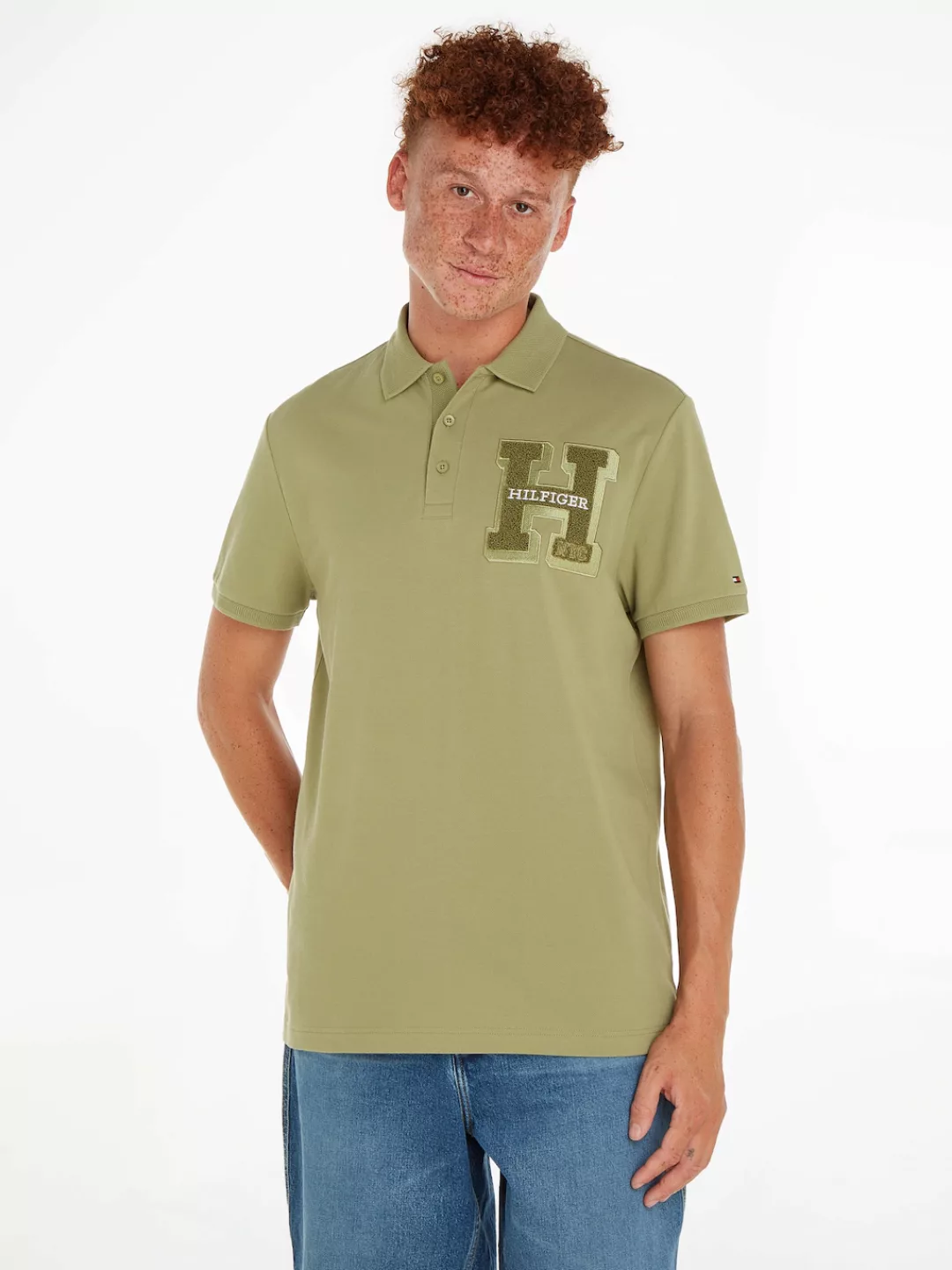 Tommy Hilfiger Poloshirt "BOUCLE H EMBRO REG POLO" günstig online kaufen