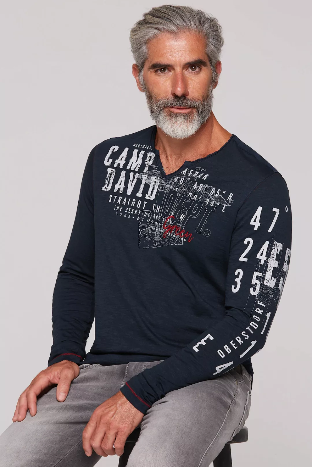 CAMP DAVID Langarmshirt, aus Baumwolle günstig online kaufen