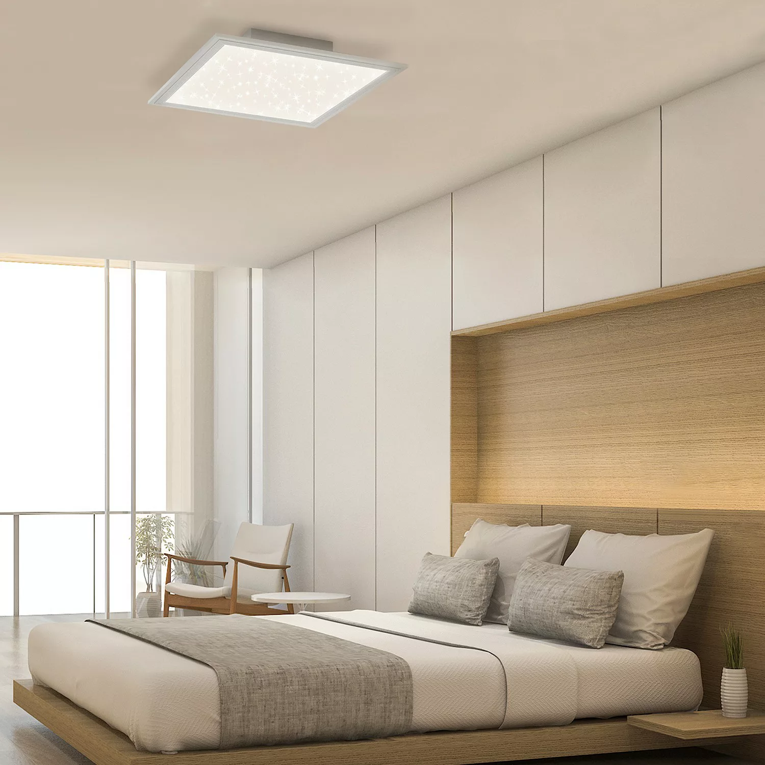 LED-Panel Pallas, weiß, dimmbar, CCT, 59,6x59,6cm günstig online kaufen