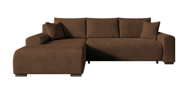 storez24 Ecksofa Nelly, mit Bettkasten und Schlaffunktion, Cordstoff, L-For günstig online kaufen