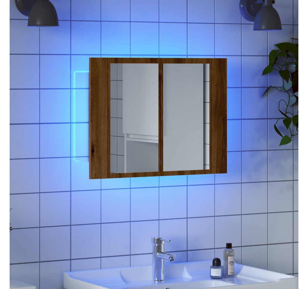 vidaXL Schrankmodule LED-Spiegelschrank Artisan-Eiche 60x12x45 cm Holzwerks günstig online kaufen