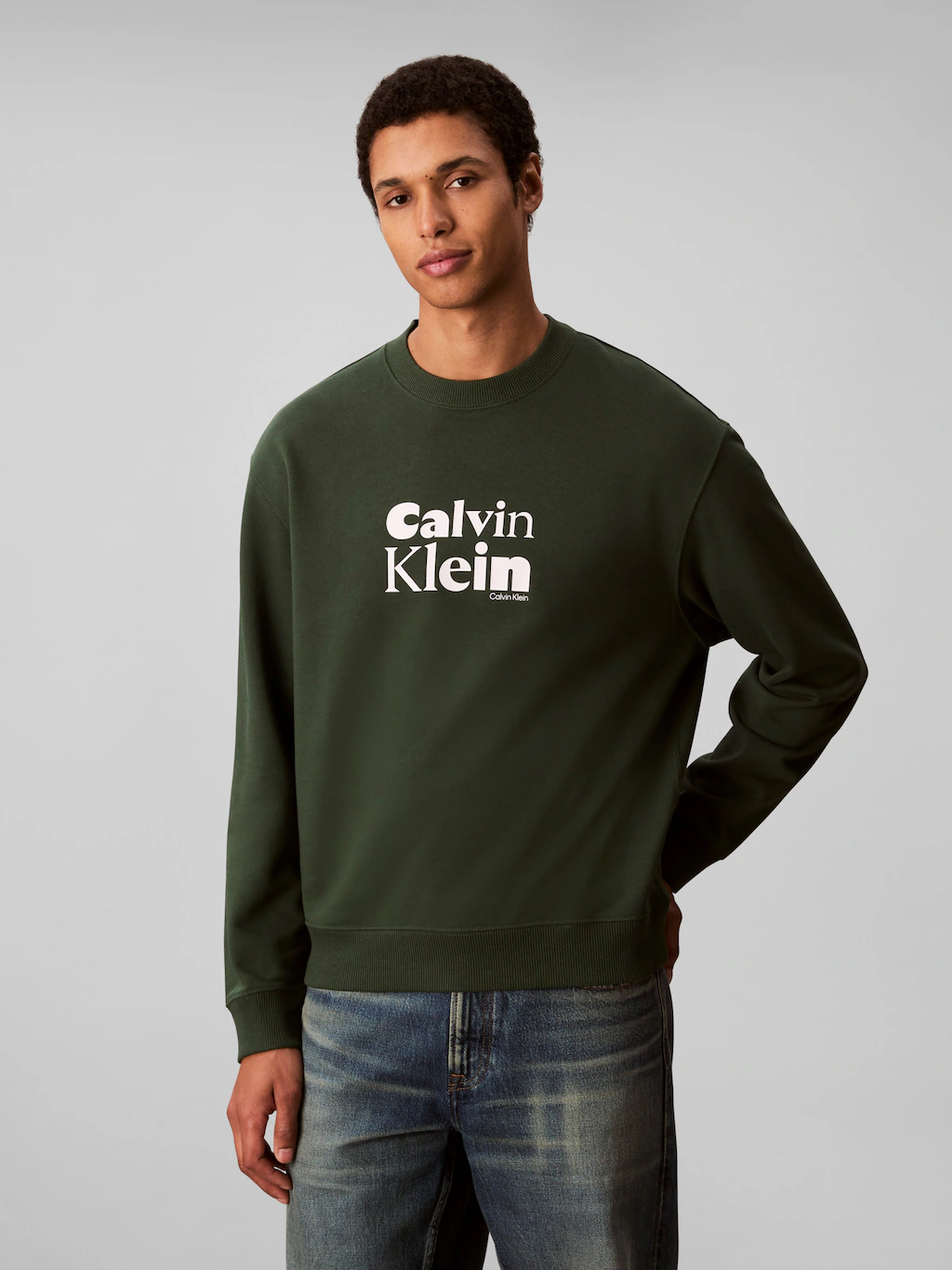 Calvin Klein Sweatshirt "LS EU 350TERRY CALVIN BOLD GRAPH", Rundhalsausschn günstig online kaufen