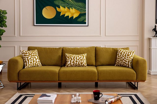 Xlmoebel Sofa Neue Textil-Sofa-Couch aus Italien für 4 Personen, 270 cm lan günstig online kaufen