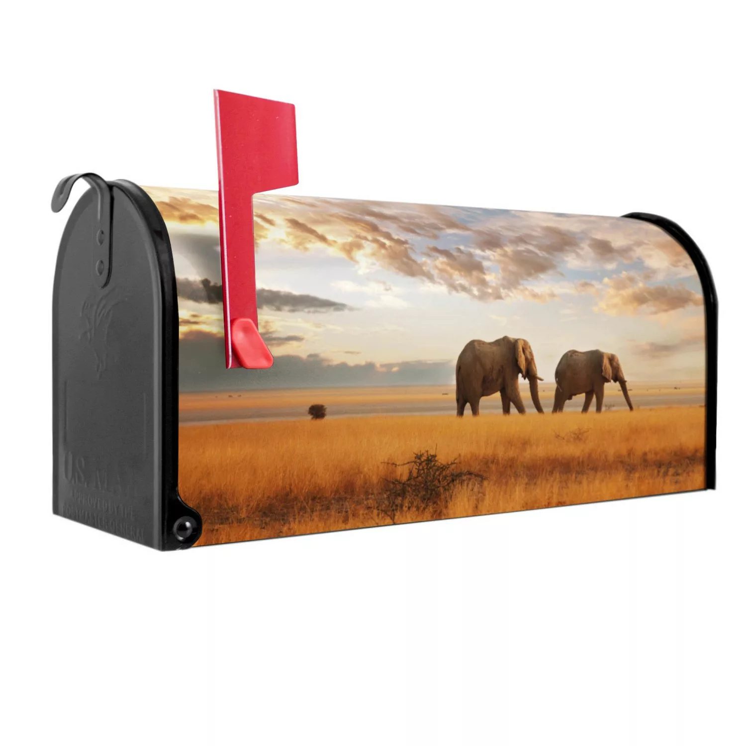 Banjado Amerikanischer Briefkasten Schwarz 48x22x16cm US Mailbox Letterbox günstig online kaufen