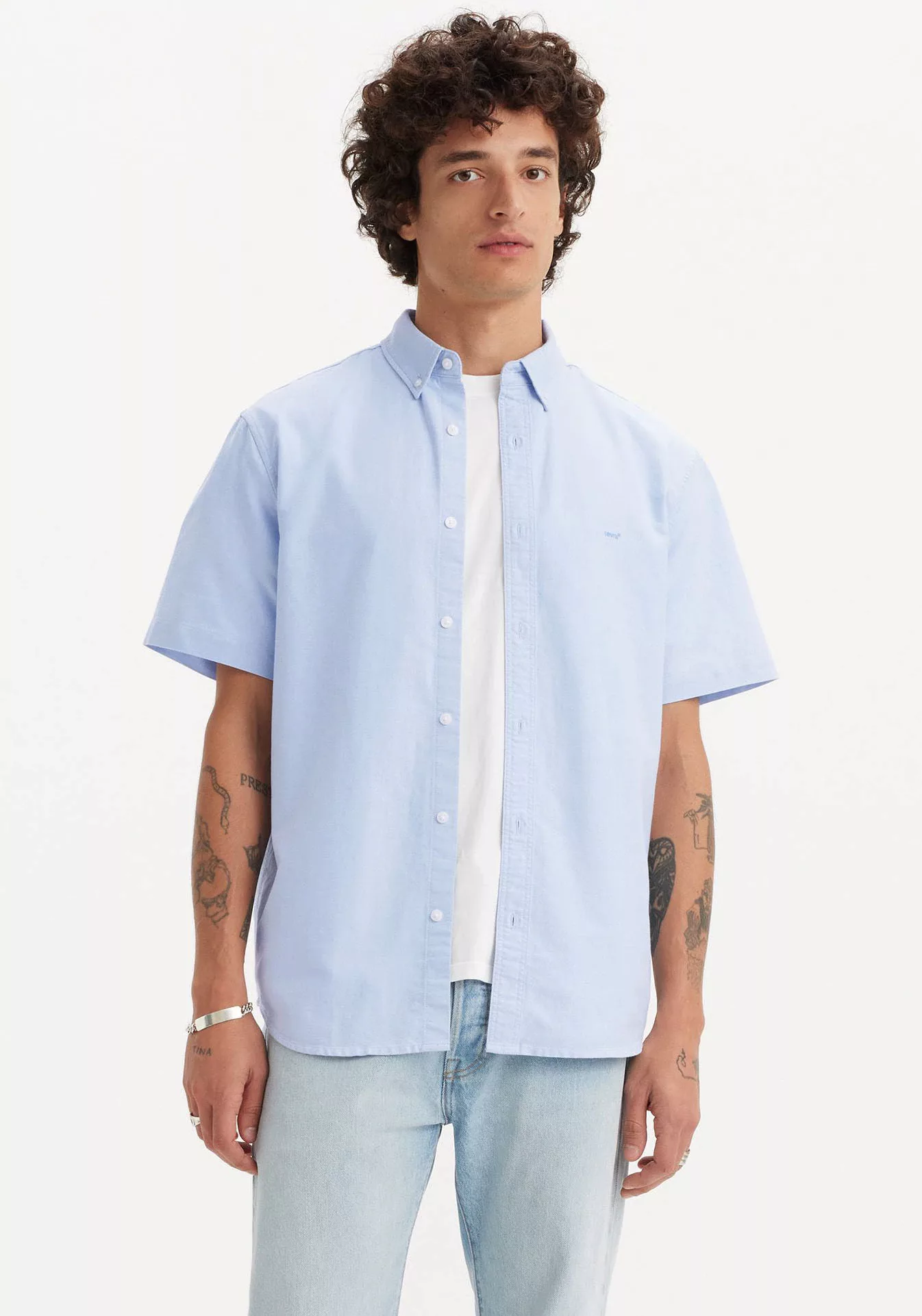 Levi's® Kurzarmhemd SS AUTHENTIC BUTTON DOWN mit kleiner Logostickerei auf günstig online kaufen