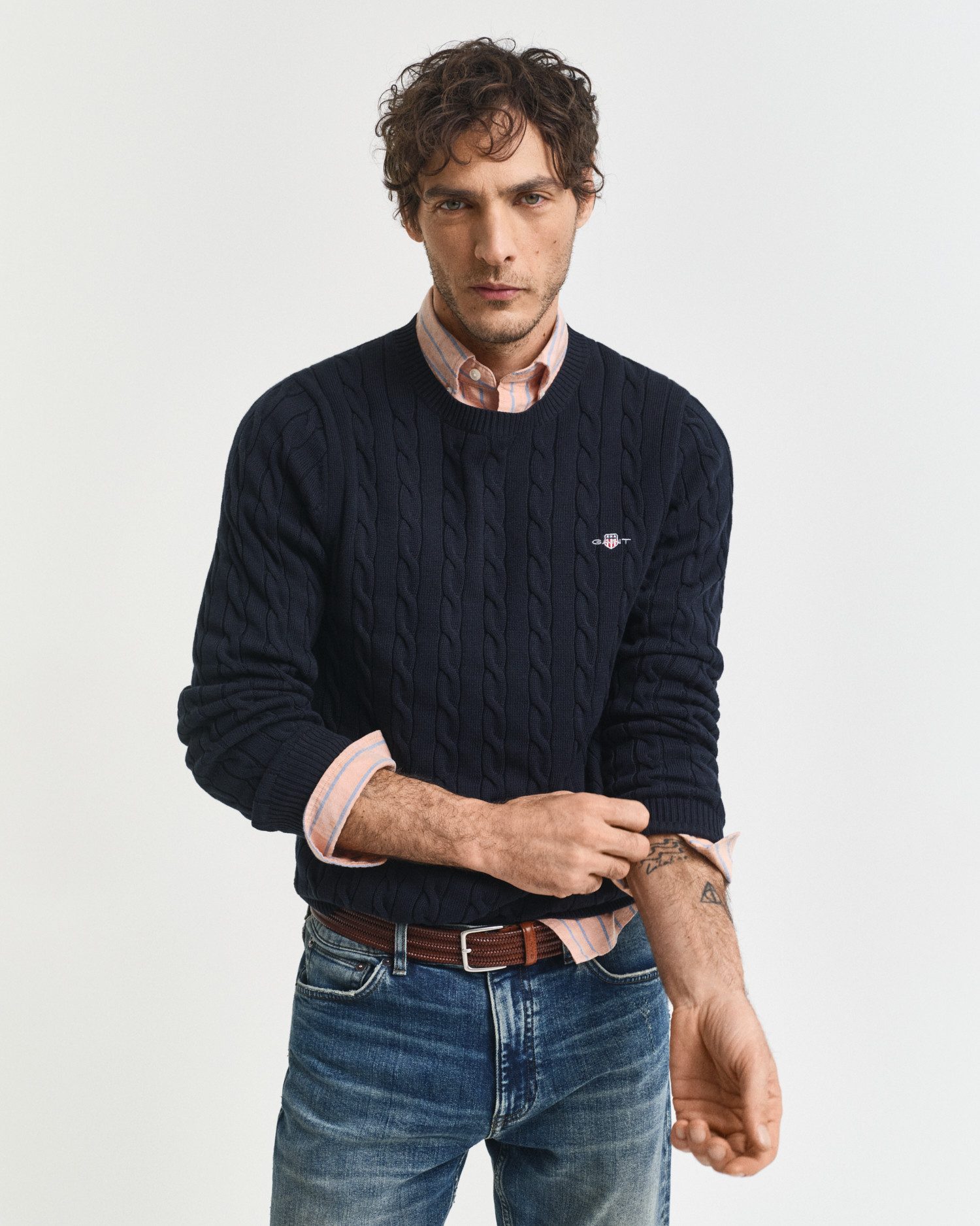 Rundhals-Pullover GANT blau günstig online kaufen