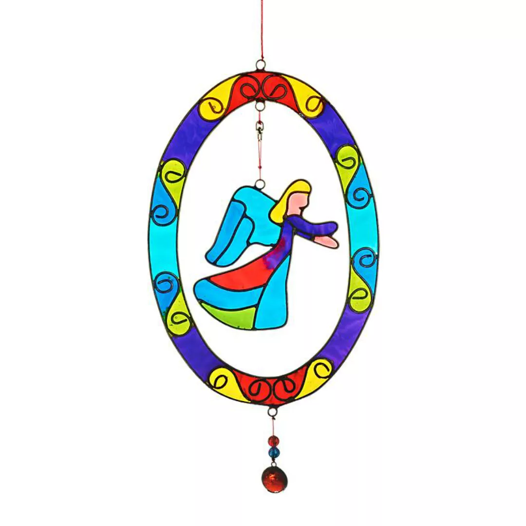 Fensterhänger Engel oval "Dekoration" (31 cm) günstig online kaufen