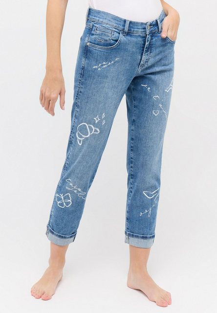 ANGELS Gerade Jeans - Straight Fit mit 7/8 - Darleen Crop TU mit Parisprint günstig online kaufen