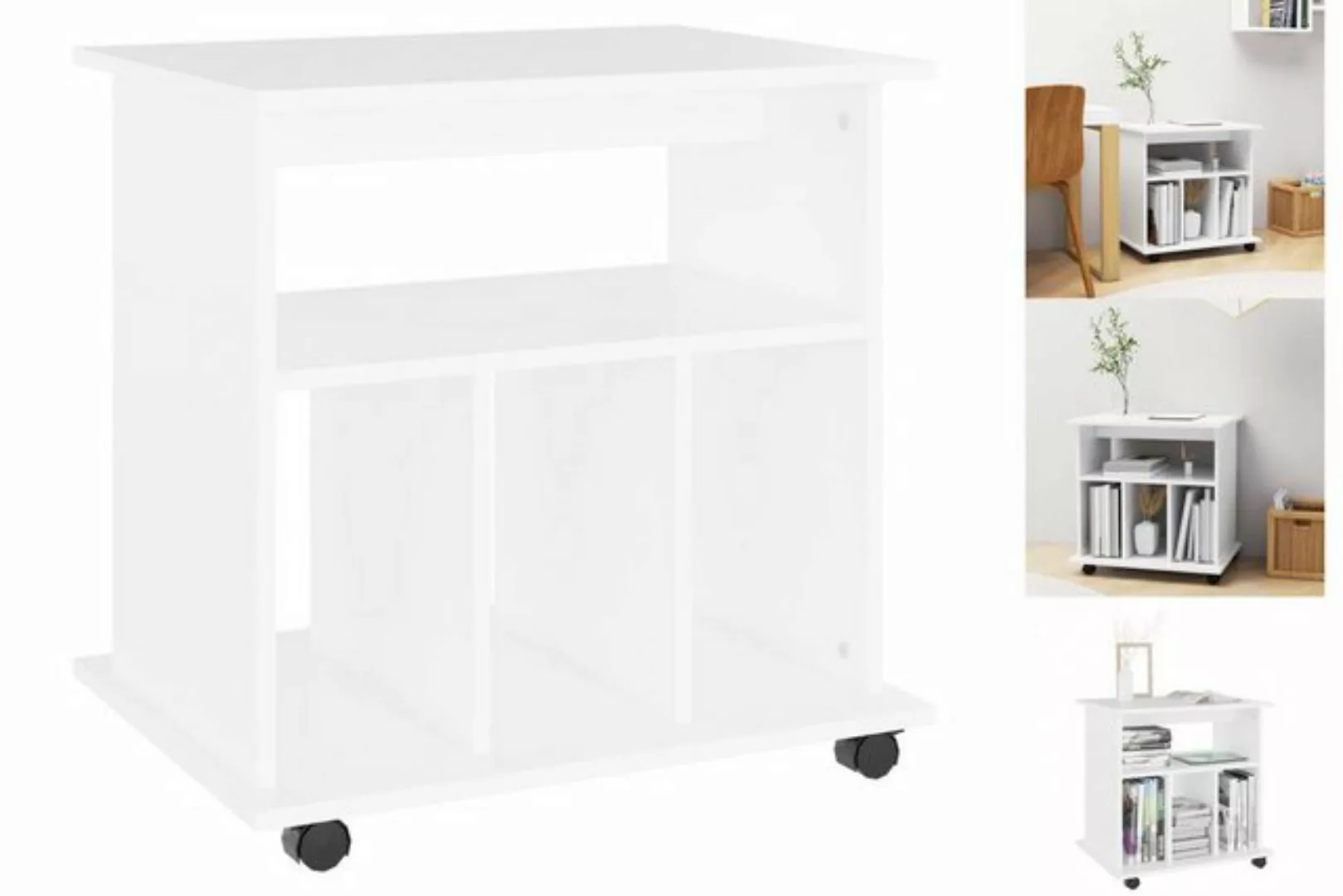 vidaXL Aktenschrank Rollschrank Weiß 60x45x60 cm Spanplatte günstig online kaufen