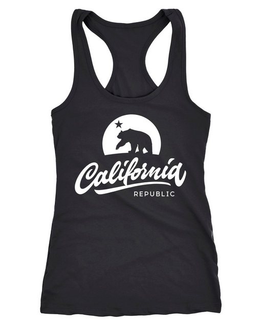 Neverless Tanktop Damen Tank-Top California Republic Bear Kalifornien Bär S günstig online kaufen