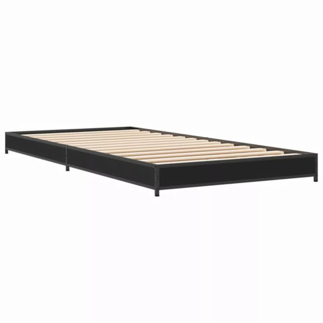 vidaXL Bett Bettgestell Schwarz 90x200 cm Holzwerkstoff und Metall günstig online kaufen