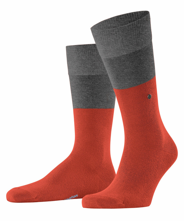 Burlington Chester Herren Socken, 40-46, Orange, AnderesMuster, Baumwolle ( günstig online kaufen