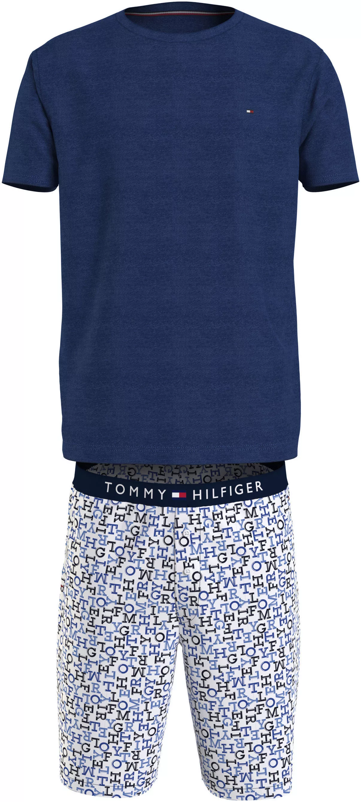 Tommy Hilfiger Underwear Pyjama "CN SS SHORT WOVEN SET", (Set, 2 tlg., 2er) günstig online kaufen