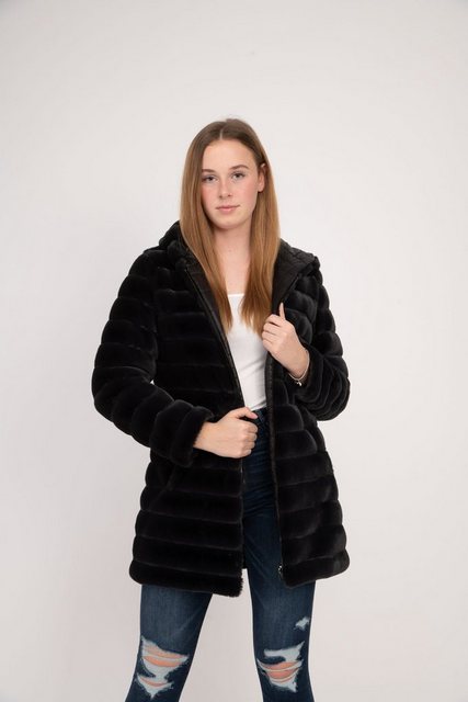 Antonio Cavosi Winterjacke Hochwertiger Web-Pelz Mantel zum Wenden günstig online kaufen