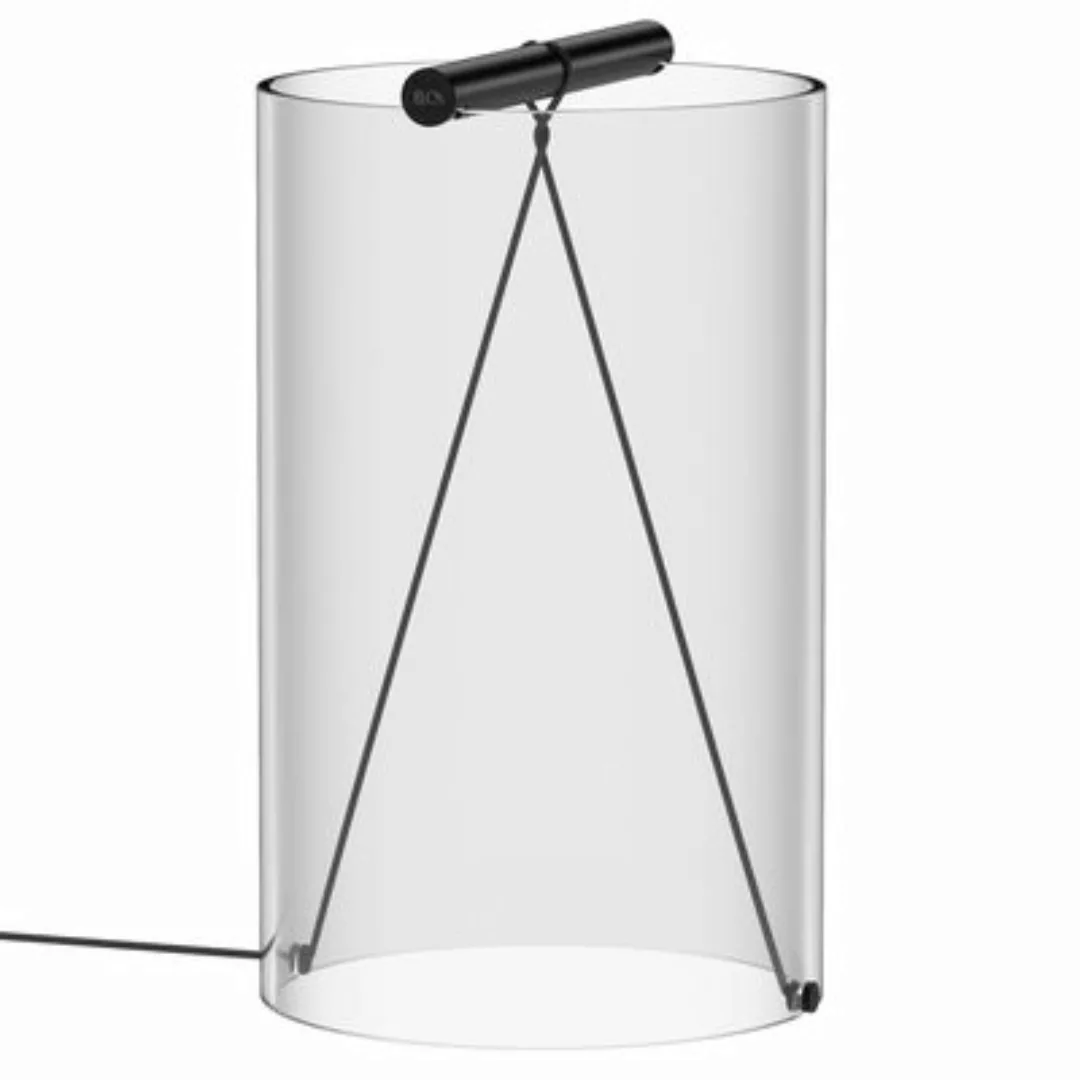 Tischleuchte To-Tie 2 LED glas schwarz transparent / LED - Ø 21 x H 34 cm / günstig online kaufen