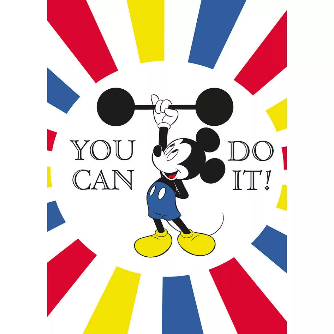 KOMAR Wandbild - Mickey Mouse Do it - Größe: 50 x 70 cm mehrfarbig Gr. one günstig online kaufen
