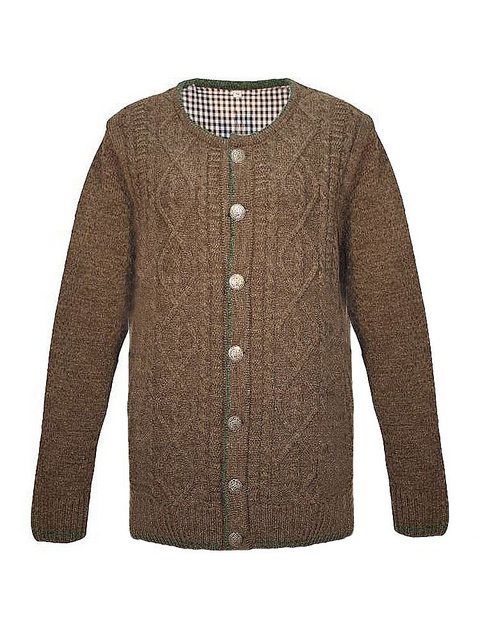 FUCHS Trachtenstrickjacke Strickjacke Herren Albert braun (1-tlg) braun günstig online kaufen