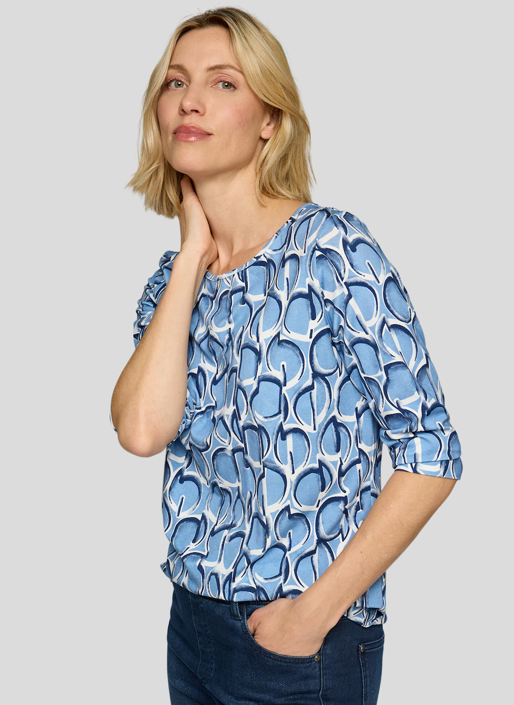 Rabe 3/4-Arm-Shirt, mit grafischem Muster günstig online kaufen