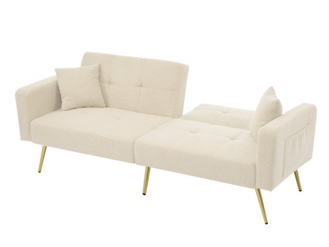 SeedWave Schlafsofa Fleece 3-Sitzer Sofa mit Schlaffunktion, Unabhängig ver günstig online kaufen