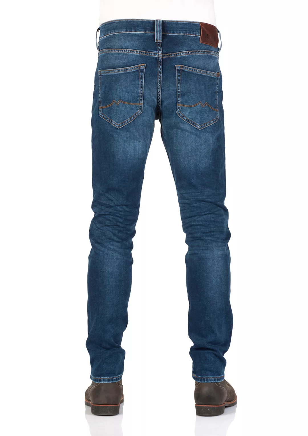 Mustang Herren Jeans Oregon - Tapered Fit - Blau - Medium Blue günstig online kaufen