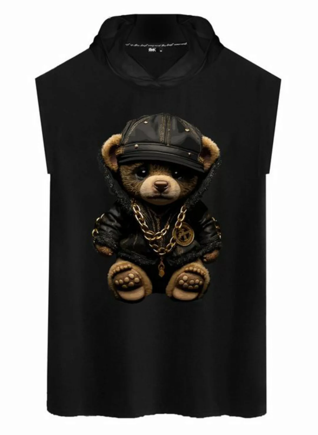 RMK Tanktop Herren Tanktop Muskelshirt Gym Ärmellos Shirt mit Teddybär Druc günstig online kaufen