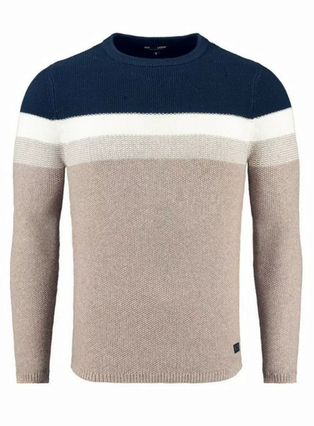 Key Largo Strickpullover Hansi für Herren kontrast Look gestreift MST00088 günstig online kaufen