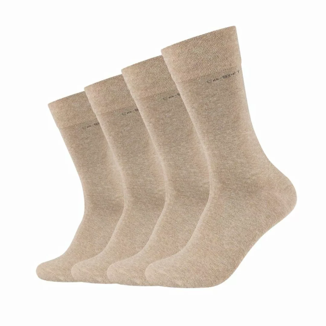 Camano Unisex Socken - Soft Socks, einfarbig, 4er Pack Sand 35-38 günstig online kaufen