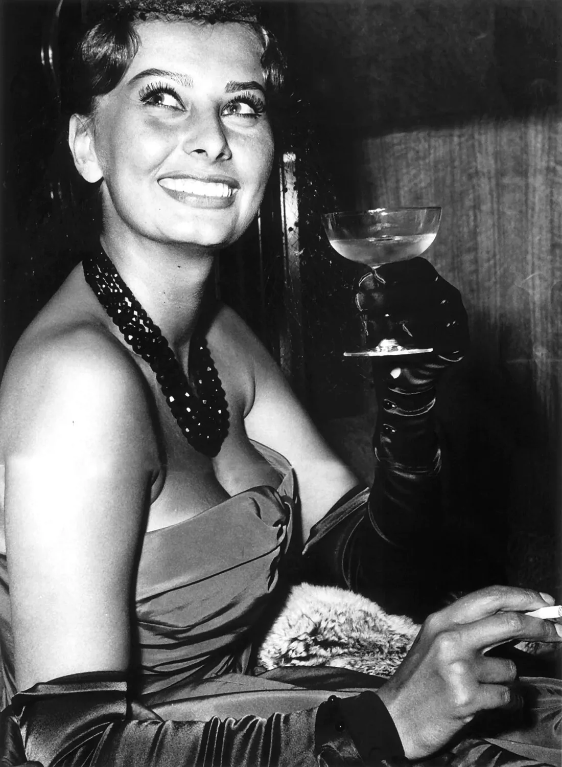 queence Acrylglasbild "Champagne", Schwarz-Weiß, Sophia Loren, Fine Art-Pri günstig online kaufen