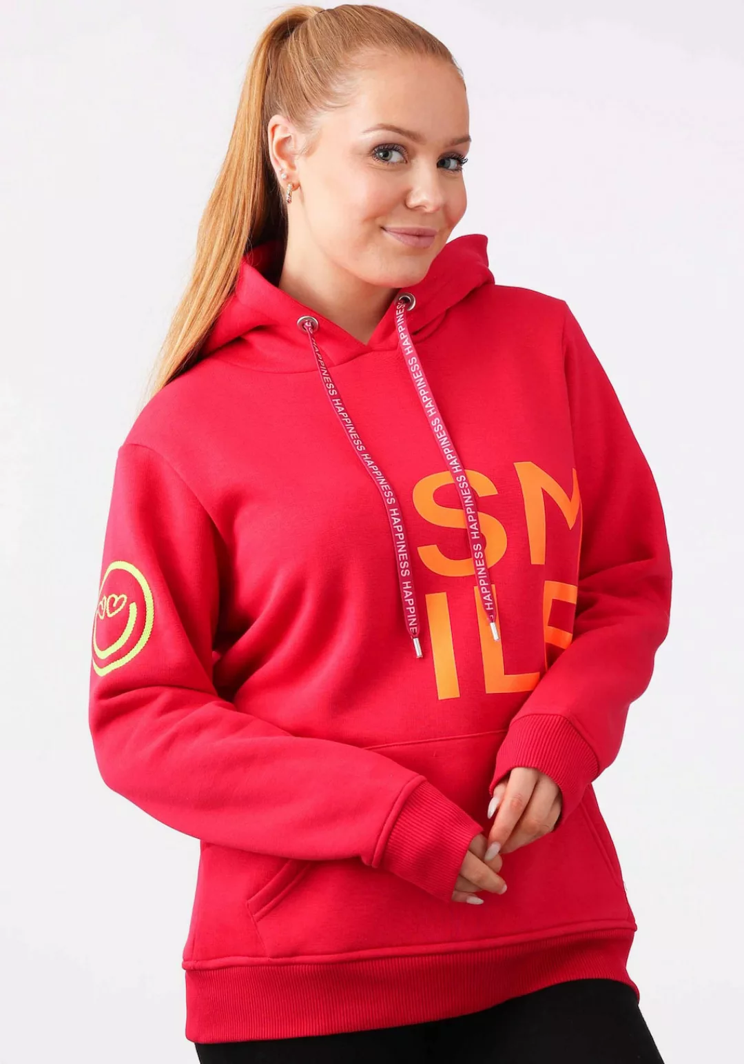 Zwillingsherz Hoodie ""Alissa"", mit SMILE Print günstig online kaufen