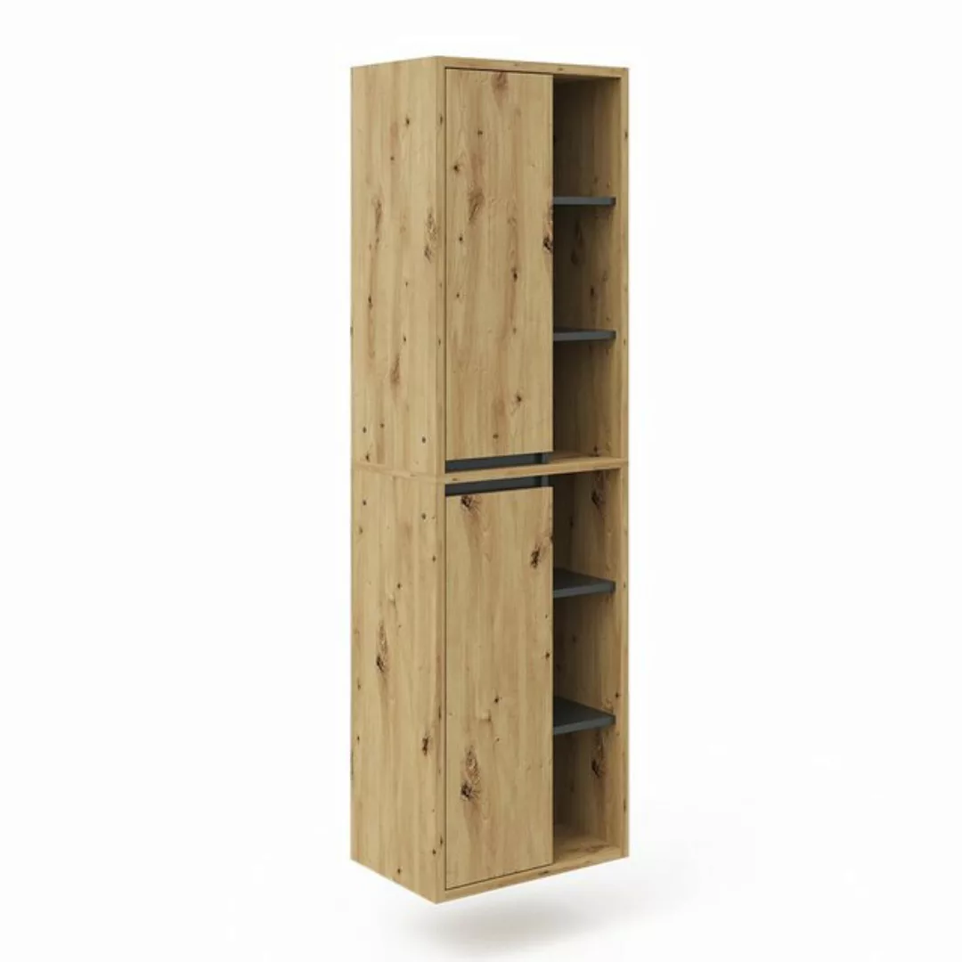 Vicco Hochschrank Viola, Artisan-Eiche/Anthrazit, 50 x 170 cm günstig online kaufen