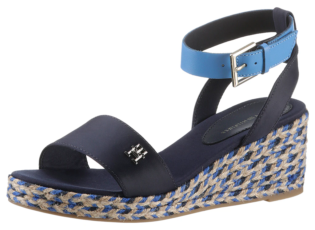 Tommy Hilfiger Keilsandalette "COLORFUL WEDGE SATIN SANDAL", Sommerschuh, S günstig online kaufen