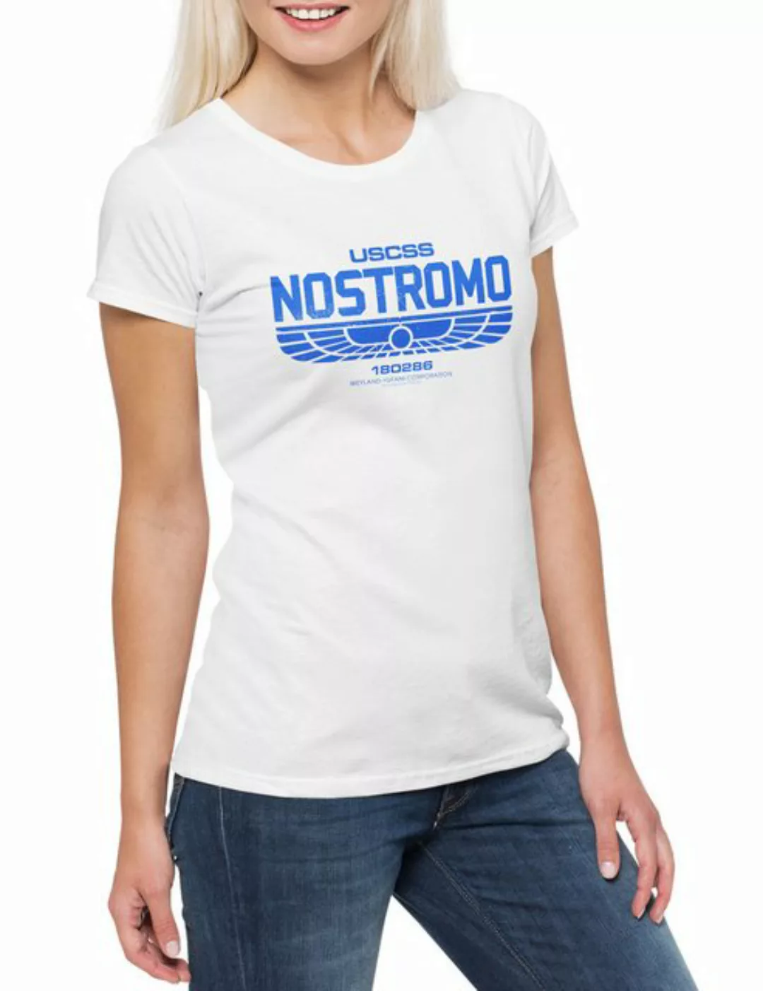 Urban Backwoods Print-Shirt USCSS Nostromo I Damen T-Shirt Prometheus Corpo günstig online kaufen