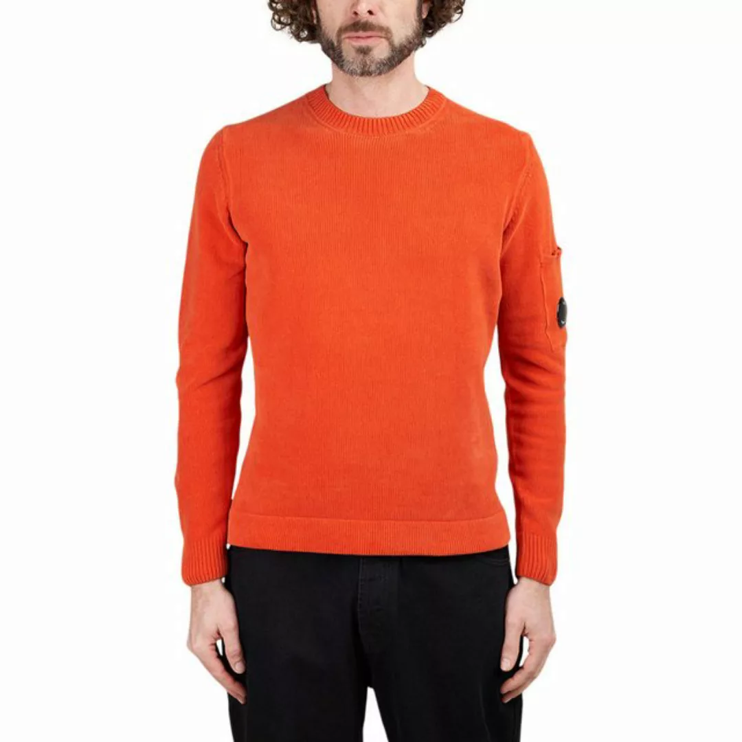 C.P. Company Sweatshirt C.P. Company Chenille Cotton Crew Neck Knit (Orange günstig online kaufen