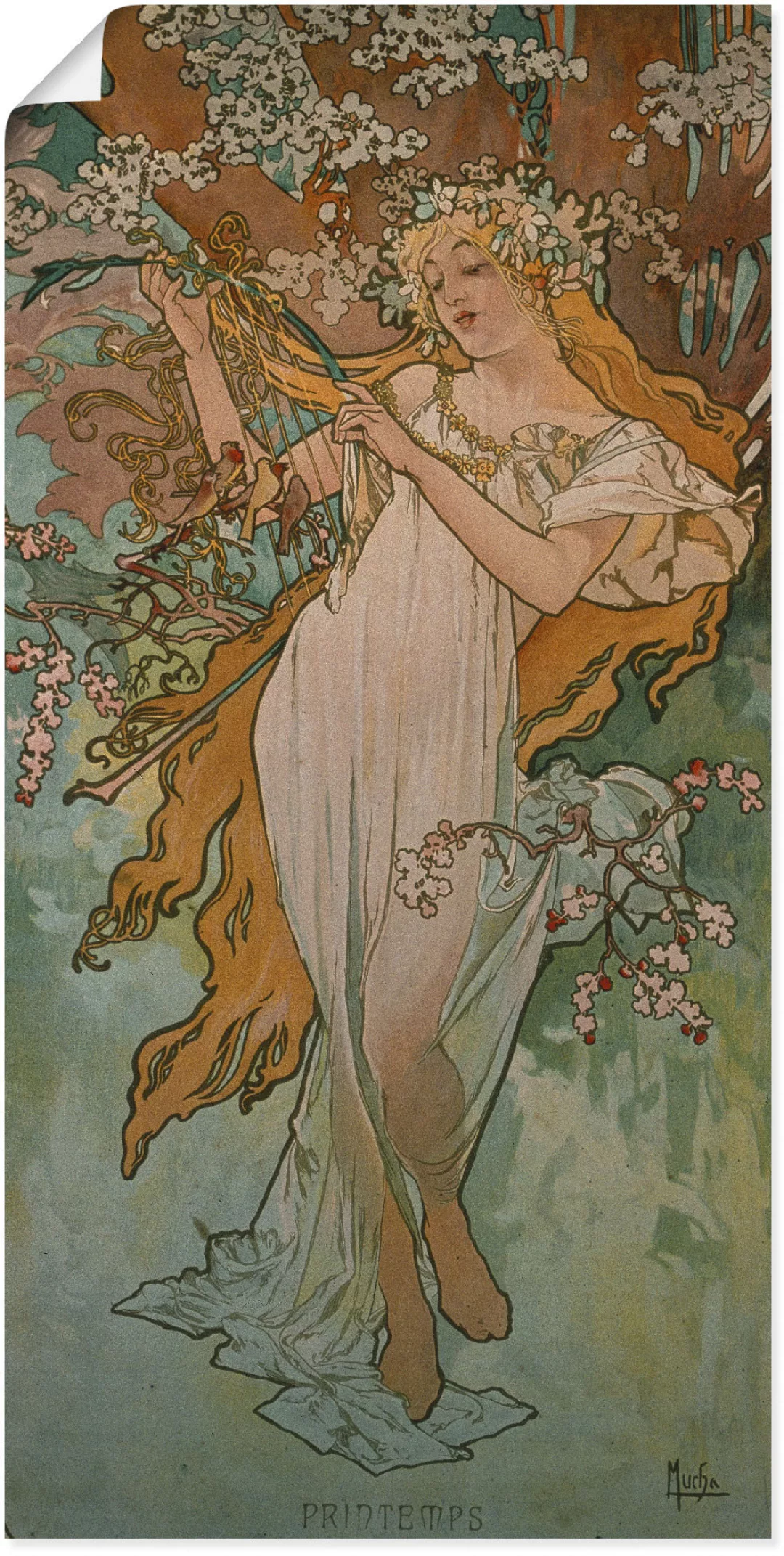 Artland Kunstdruck "Jahreszeiten: Frühling. 1896.", Frau, (1 St.), als Alub günstig online kaufen