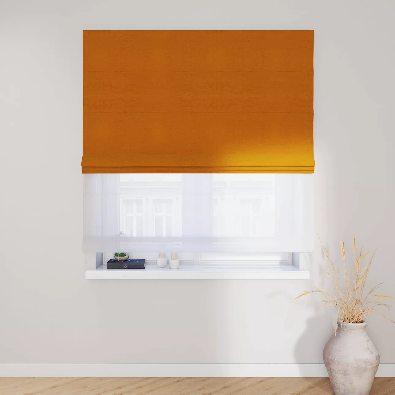 Dekoria Doppelraffrollo Duo, honiggelb, 110 x 150 cm günstig online kaufen