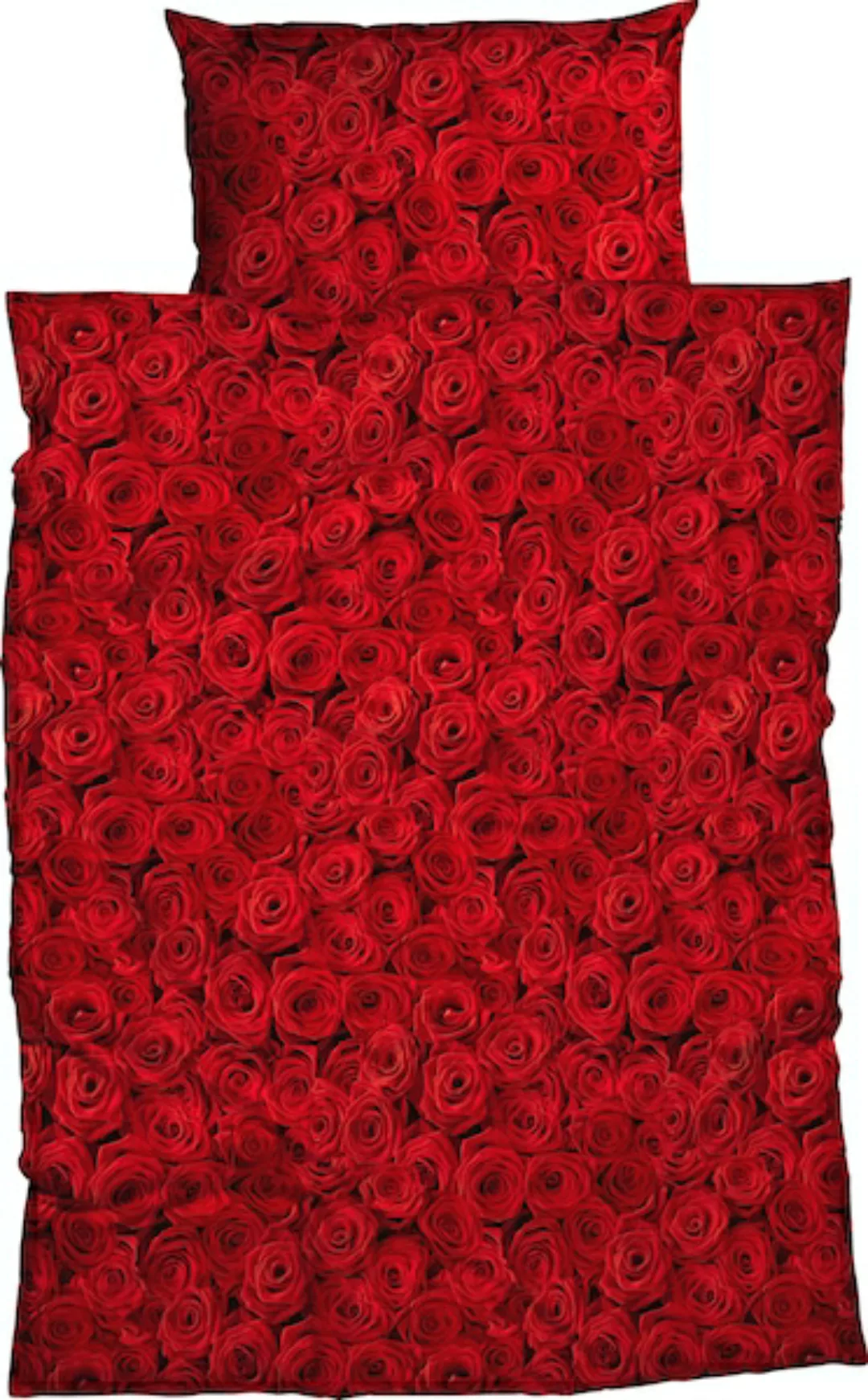 CASATEX Bettwäsche »Red Rose«, (2 tlg.) günstig online kaufen