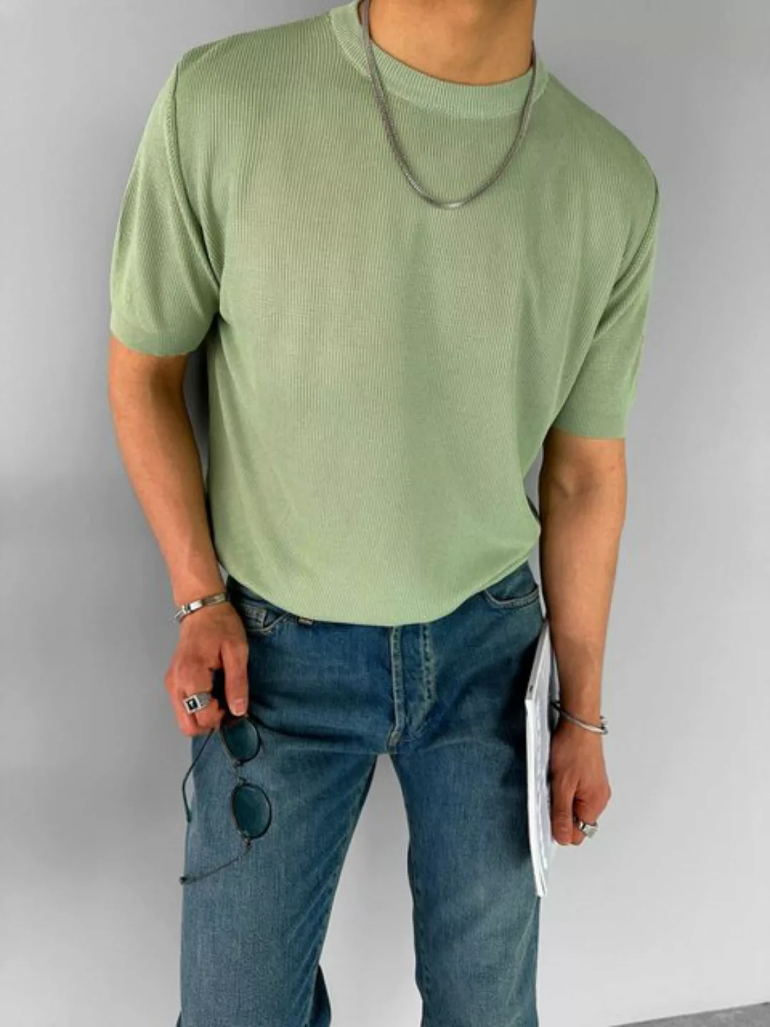 Abluka T-Shirt REGULAR BASIC KNIT T-SHIRT günstig online kaufen