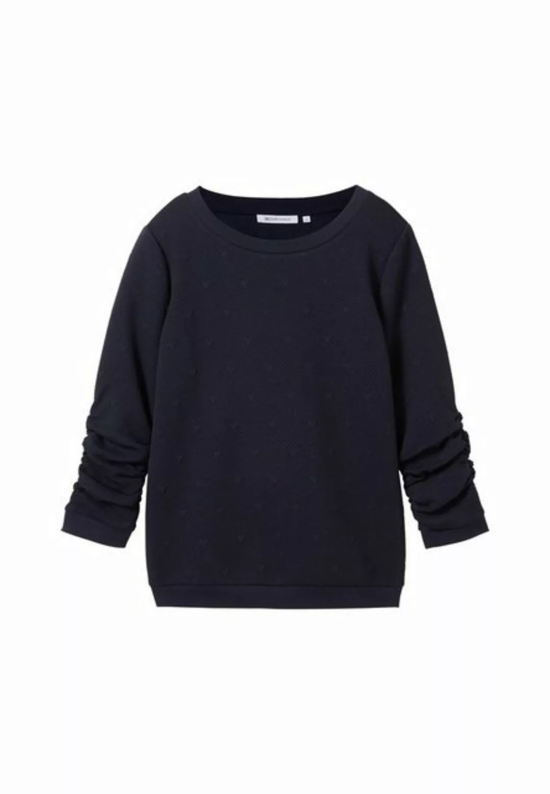 TOM TAILOR Sweatshirt Sweatshirt Pullover ohne Kapuze (1-tlg) günstig online kaufen