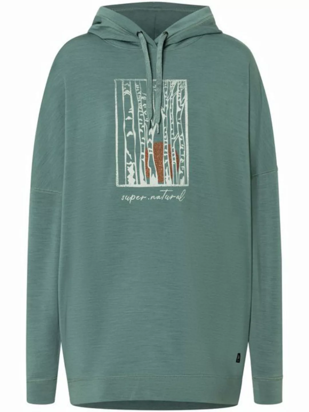 SUPER.NATURAL Sweatshirt für Damen, Merino SUNBIRCH mit Baum Motiv günstig online kaufen