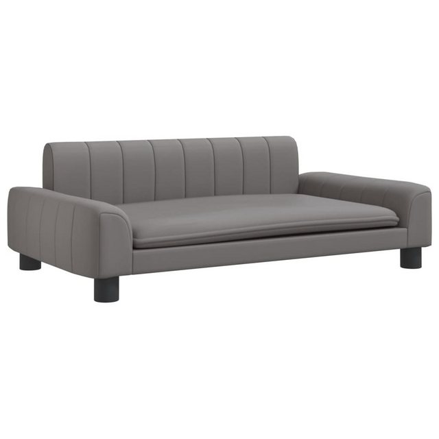 vidaXL Kindersofa Kindersofa Grau 90x53x30 cm Kunstleder Kindercouch Kinder günstig online kaufen