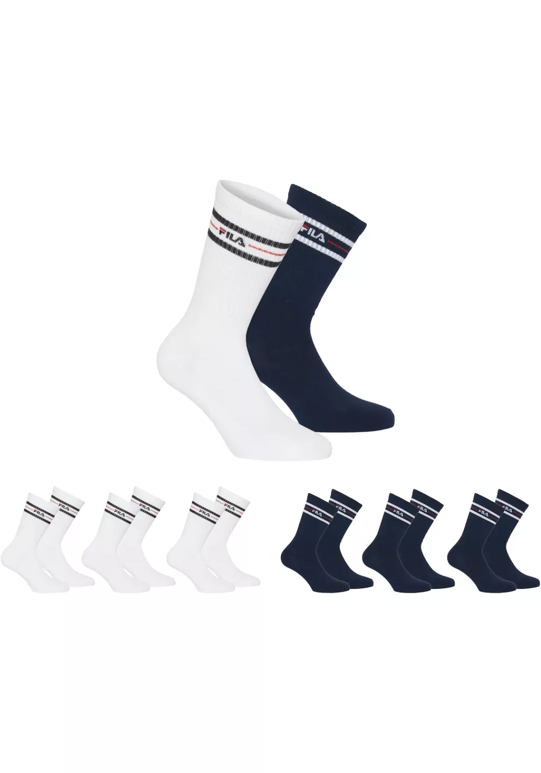 Fila Sportsocken, (6er Pack), mit eingestricktem Logo günstig online kaufen