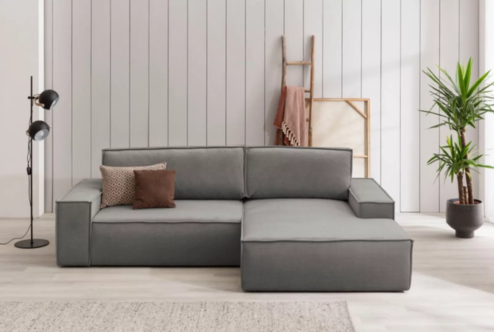 Home affaire Ecksofa SHERWOOD Schlafsofa 267 cm, L-Form, Schlaffunktion mit günstig online kaufen