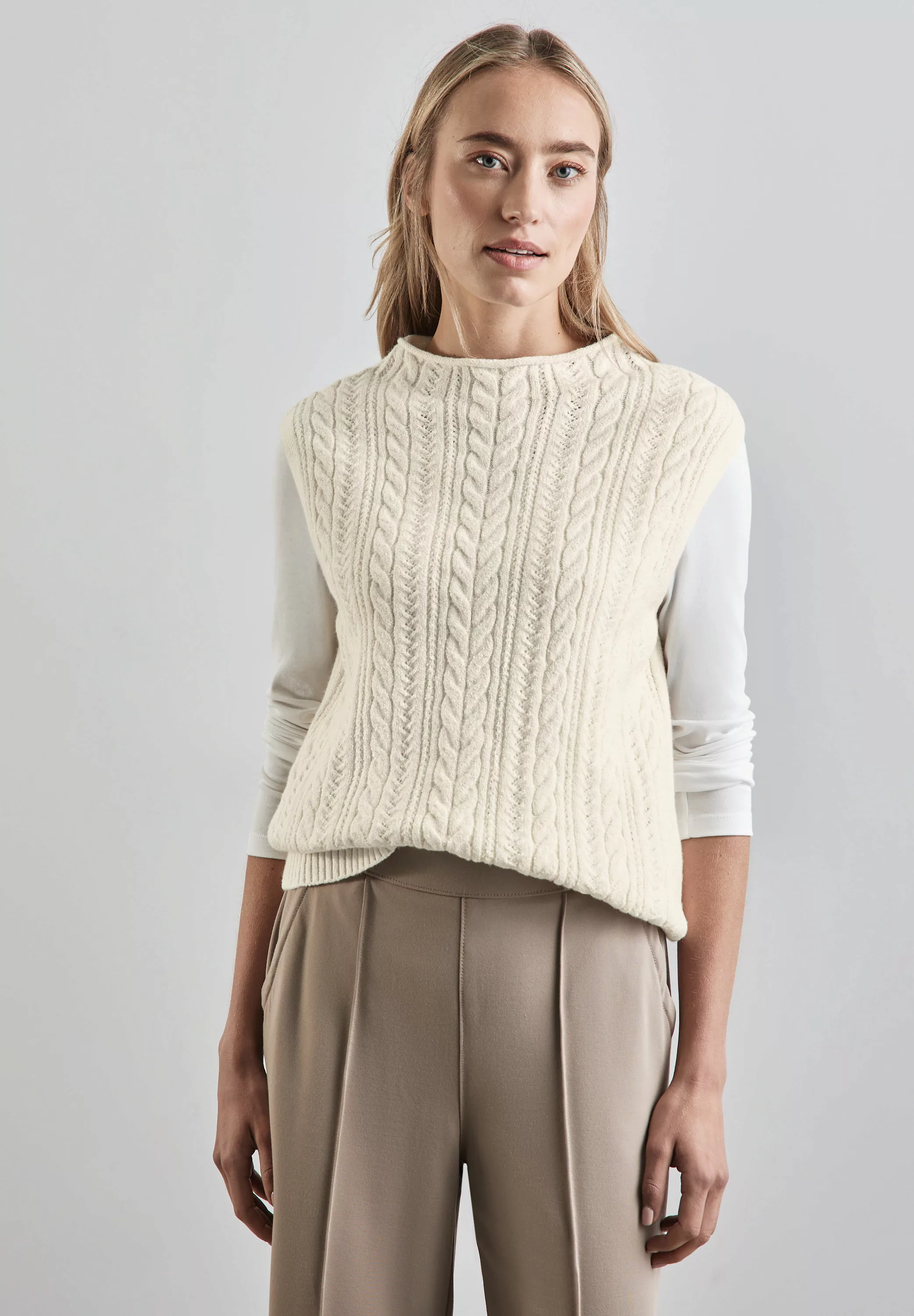 STREET ONE Kurzarmpullover, mit Stehkragen günstig online kaufen