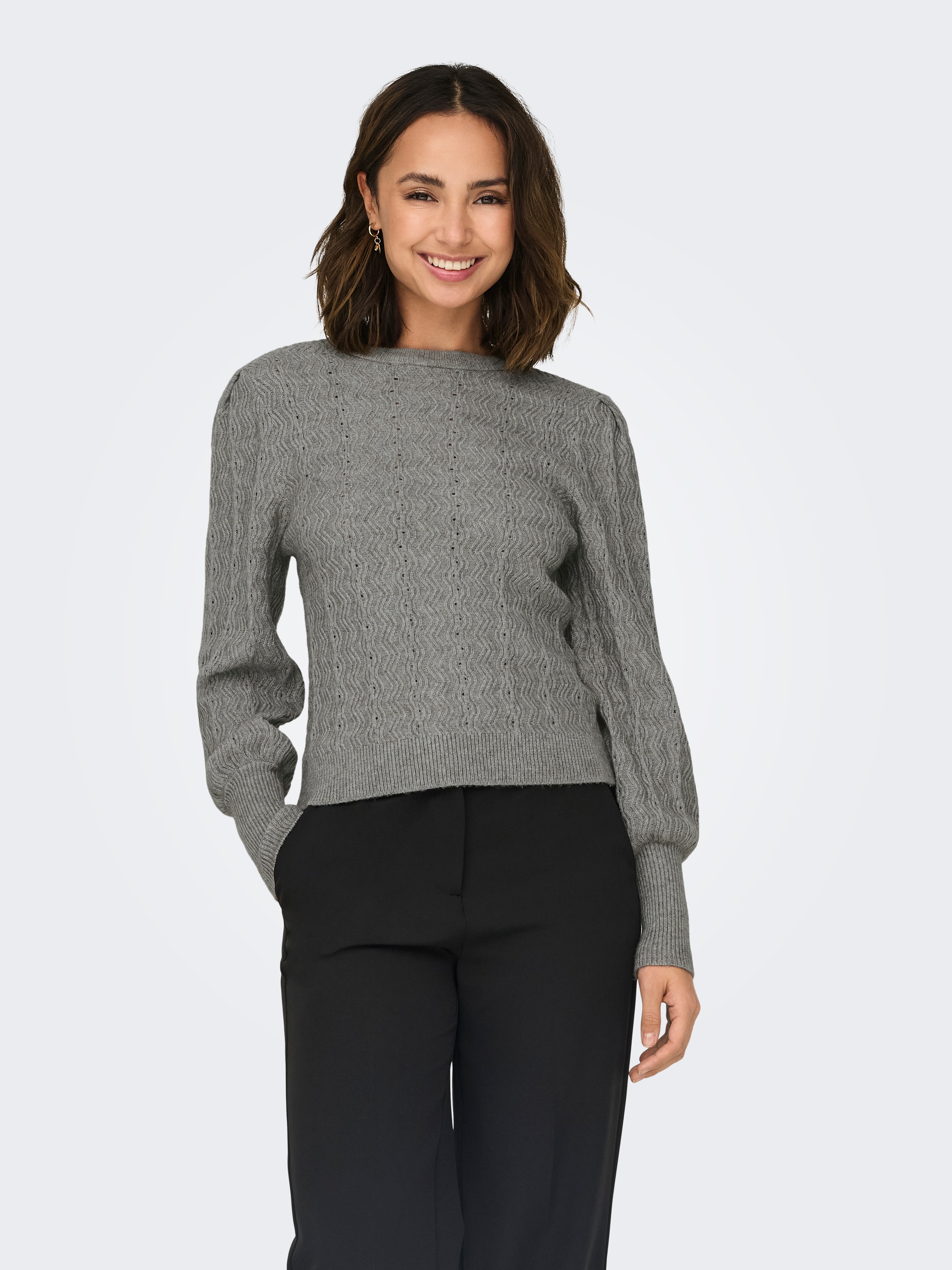 ONLY Rundhalspullover ONLKATIA LS STRUC PUFF günstig online kaufen