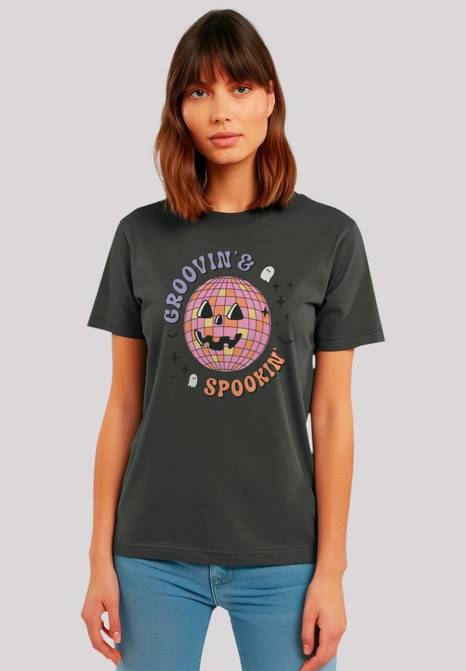 F4NT4STIC T-Shirt Retro Halloween Groovin and spookin Disco ball Premium Qu günstig online kaufen