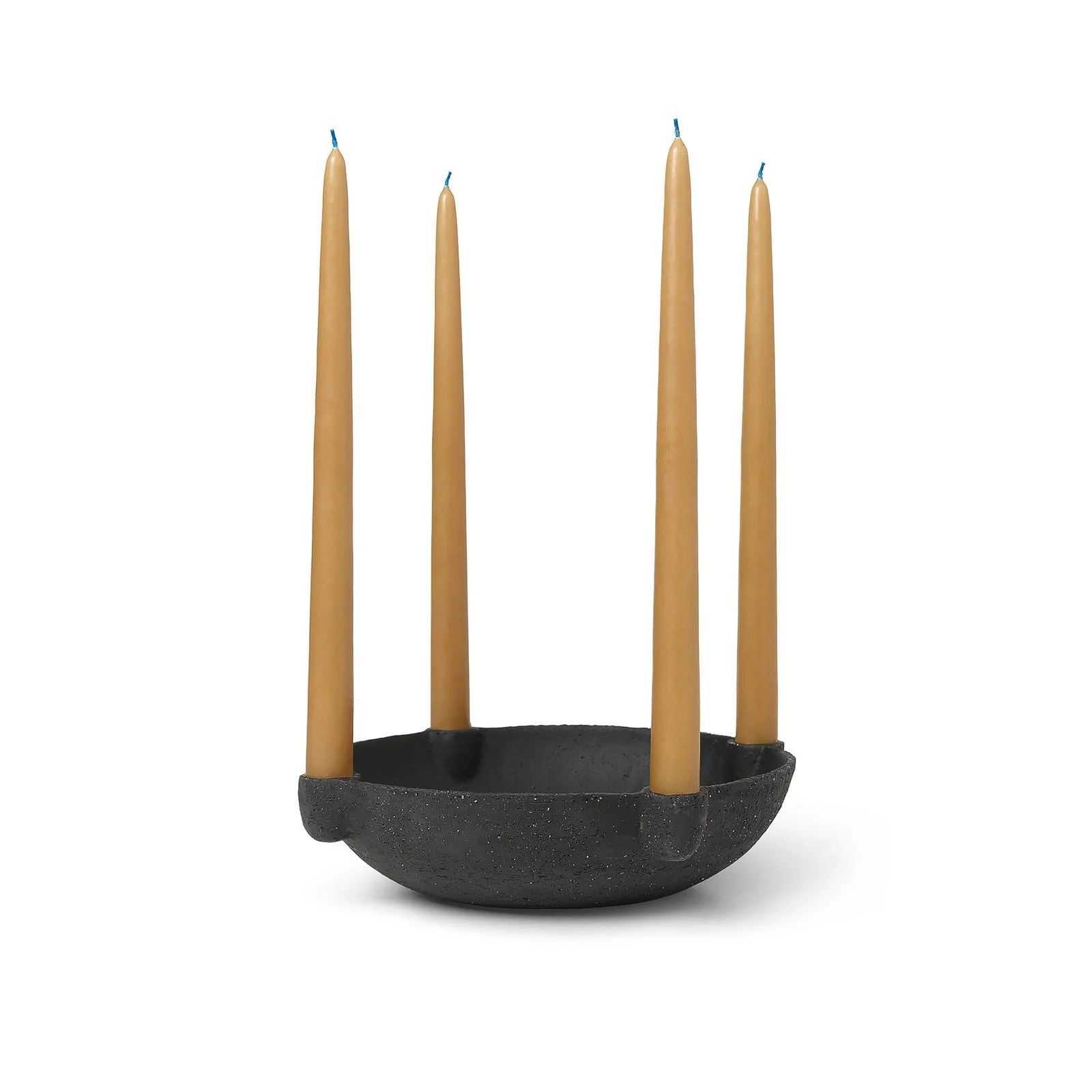 ferm LIVING Kerzenständer Bowl Large, grau, Ø 27 cm, Keramik günstig online kaufen