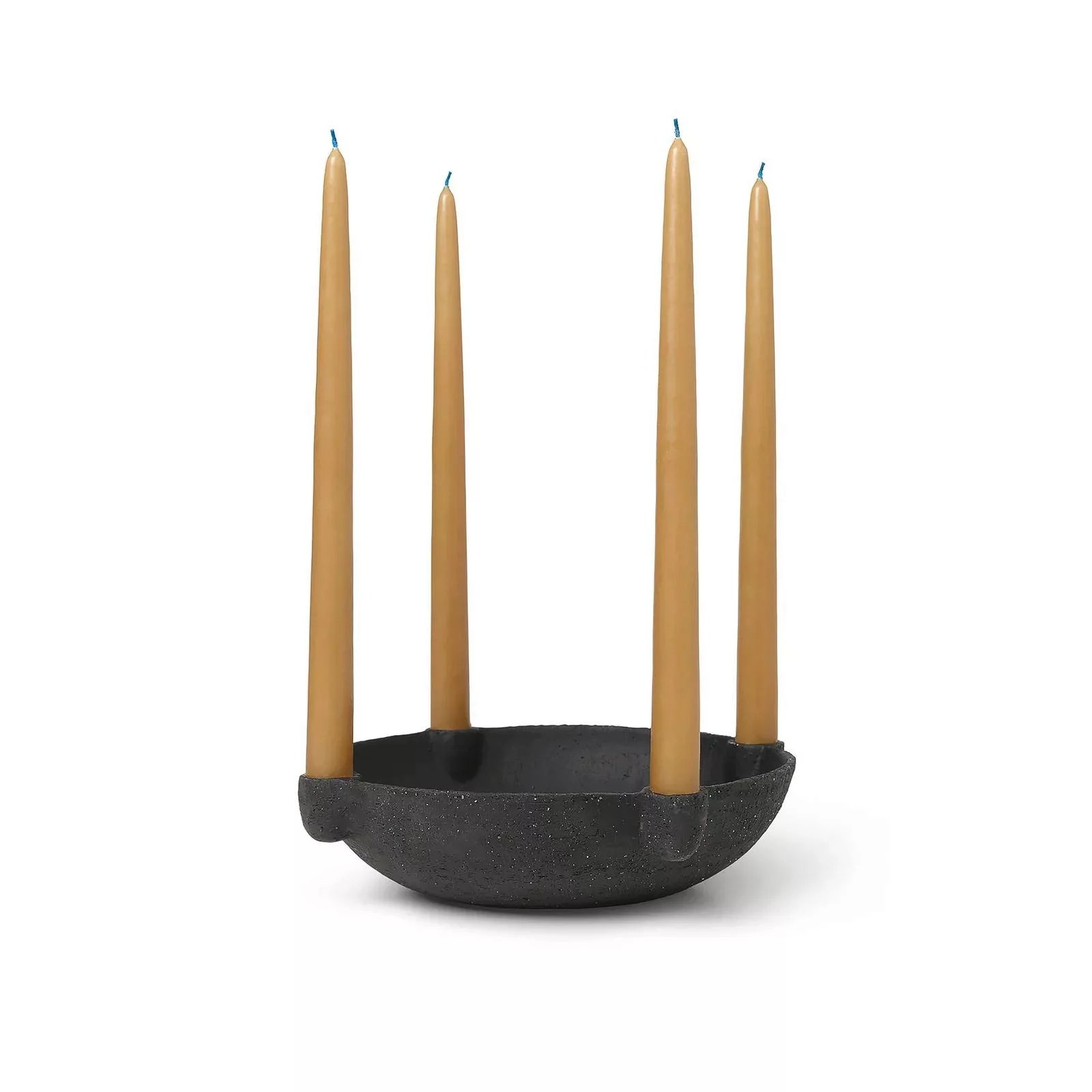 ferm LIVING Kerzenständer Bowl Large, grau, Ø 27 cm, Keramik günstig online kaufen