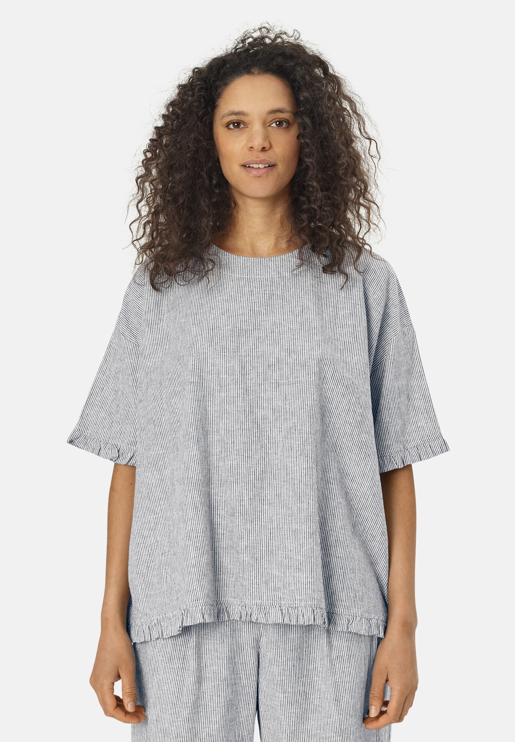 Masai Langarmbluse MaDreuma Baumwoll-Leinen-Mischung, Oversize-Schnitt günstig online kaufen